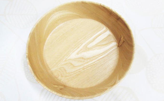 十勝の木のうつわ［天然木製］ おけ型ボウル 24cm【 工芸品 食器 お皿 北海道 十勝 幕別 】