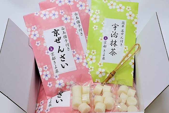 京都府宇治田原町のふるさと納税 京都きよ泉 自分で作って楽しむ「お手作りぜんざい 6食セット(白玉餅、抹茶、簡単茶筅付き)」〈宇治抹茶 抹茶 白玉 お取り寄せ 抹茶スイーツ スイーツ デザート 和菓子 ギフト 贈り物〉