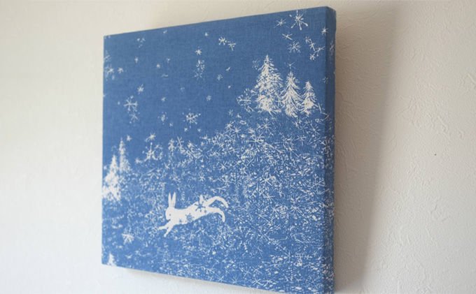 『冬を駆ける』ファブリックパネル 北海道 南富良野町 ファブリック パネル インテリア デザイン プリント 贈り物 ギフト 