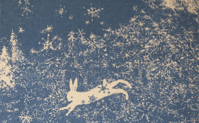 『冬を駆ける』ファブリックパネル 北海道 南富良野町 ファブリック パネル インテリア デザイン プリント 贈り物 ギフト 