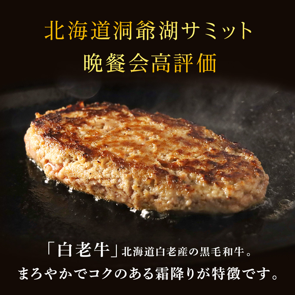 北海道白老町のふるさと納税 牛の里ビーフハンバーグ（110g×8個）特製ソース（8袋）の詰合せ