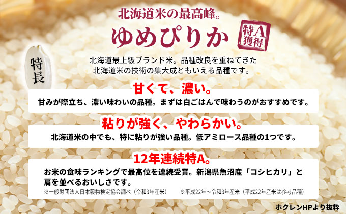 北海道赤平市のふるさと納税 【先行予約2025年産米・11月中旬より順次出荷】北海道赤平産 ゆめぴりか 5kg 特別栽培米 【6回お届け】 精米 米 北海道 定期便 ふるさと納税