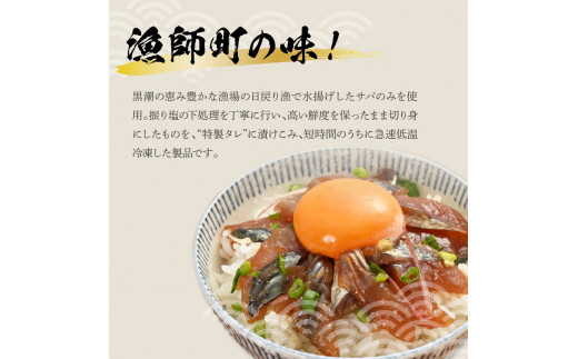 獲れたてサバの醤油漬け丼（4P）セット