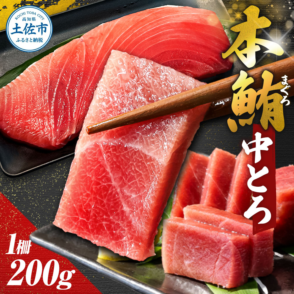 本鮪 中トロ200g トロ マグロ まぐろ 本まぐろ 刺身 刺し身 魚 海鮮 冷凍 美味しい おいしい 故郷納税 ふるさとのうぜい 返礼品 高知県 高知
