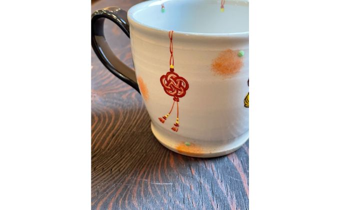 九谷珈琲と水引きマグカップ（虚空蔵窯） 飲料 ドリップ 食器 オリジナル ブレンド 人気 シリーズ 美味しい ギフト 