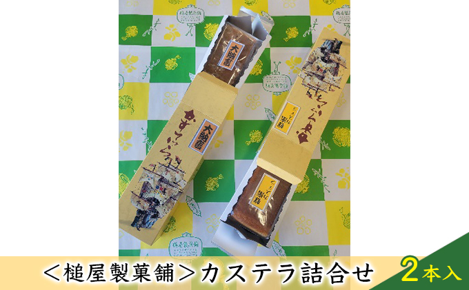 【愛知県日進市】<槌屋製菓舗>カステラ詰合せ 2本入 和菓子 デザート お菓子 卵 蜂蜜 風味豊か 大納言 小豆 あっさり セット