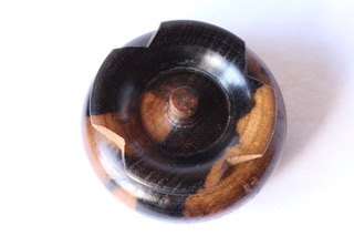 【吉羽ろくろや】ろくろ細工 黒柿香合柿型※オンライン決済限定※ 民芸品 工芸品 