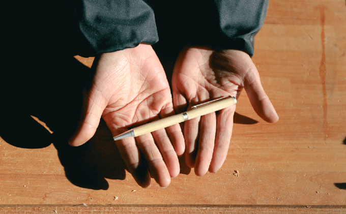 岡山県産のひのきを使用した世界でたったひとつのボールペン 文房具 筆記具 普段使い 筆記用具 会社用 自宅用 ビジネス 小物 