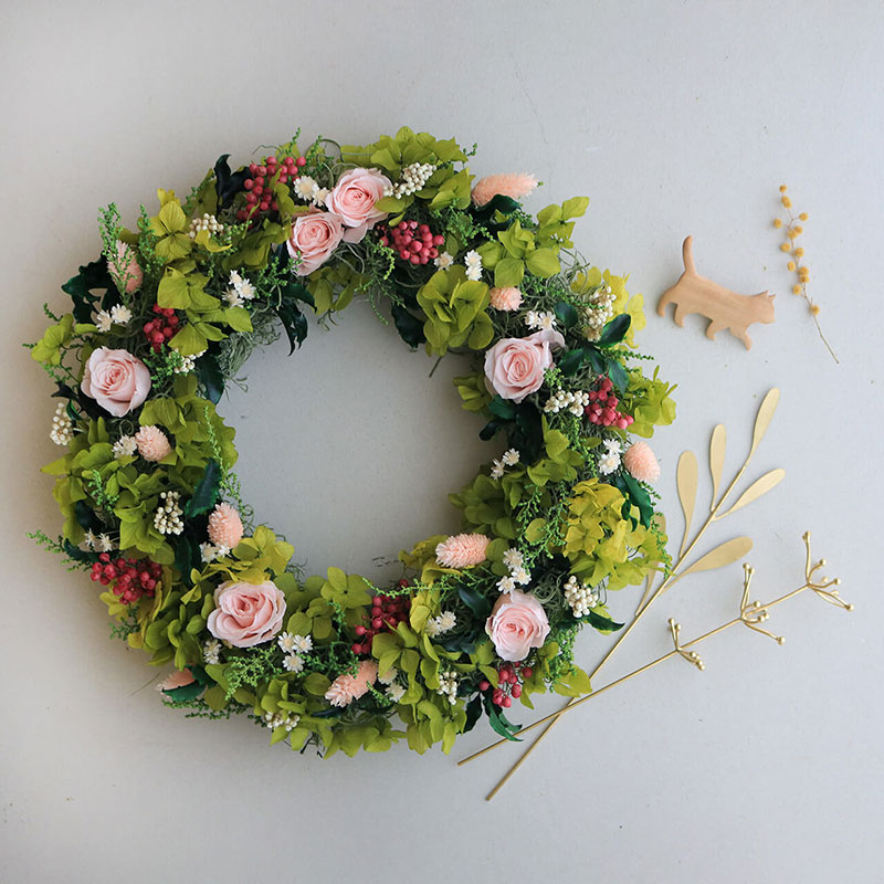 北海道上富良野町のふるさと納税 プリザーブドフラワー フェアリーリース 花 インテリア 装飾品 バラ 薔薇 アレンジ ギフト プレゼント 北海道 上富良野町