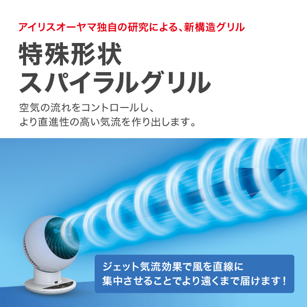 サーキュレーター 14畳 首振り マカロン型 PCF-MKM18-W ホワイト 送風 アイリスオーヤマ 