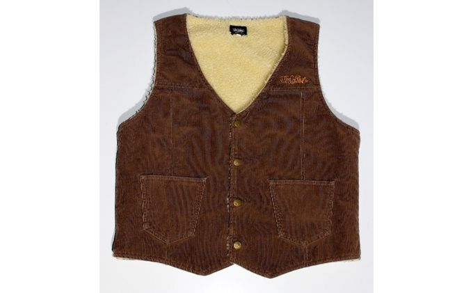 TheCaviar ヴィンテージコーデュロイベスト　ブラウン ファッション 服 男性 メンズ トップス シープボア素材 ボア素材 裏地 保温性 ヴィンテージベスト オマージュ 着心地 日本製 