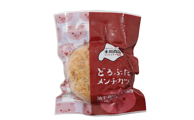 北海道十勝のメンチカツ 70g×6個（どろぶたメンチカツ）［木川商店］【 加工品 惣菜 冷凍 お肉 豚肉 レンジ お手軽 簡単 北海道 十勝 幕別  】 