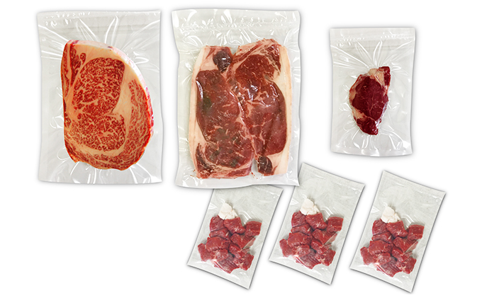 北海道 十勝牛ステーキ まるごとセット（サーロイン180g×2・リブロース240g・ヒレ100g・モモサイコロ170g×3）【 牛肉 肉 国産牛 国産 牛 北海道 十勝 幕別 ふるさと納税 送料無料 】 お肉 詰め合わせ 