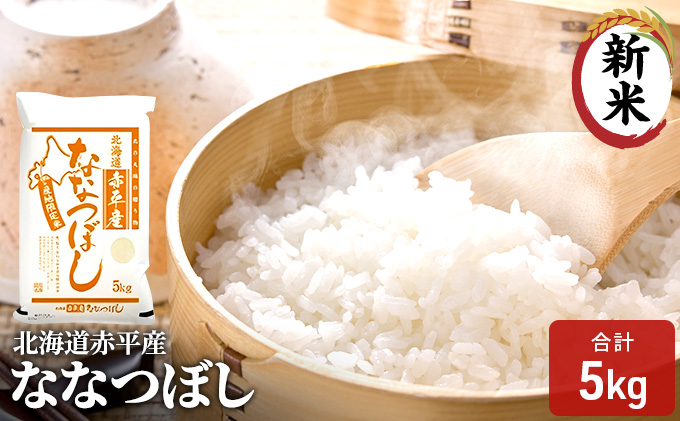 新米 北海道赤平産 ななつぼし 5kg 精米 米 北海道 お米 ふるさと納税 