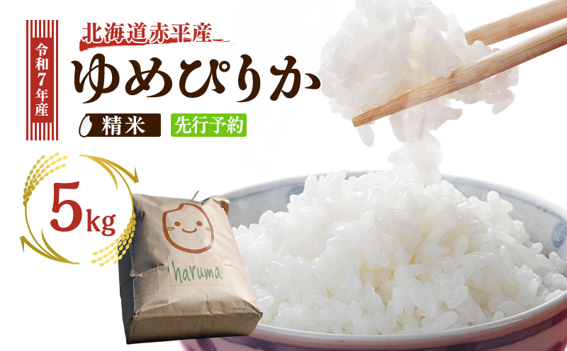 北海道赤平市のふるさと納税 北海道赤平産 ゆめぴりか 5kg 令和7年産 先行予約 先行受付 精米したて直送 米 白米 精米 北海道 赤平市