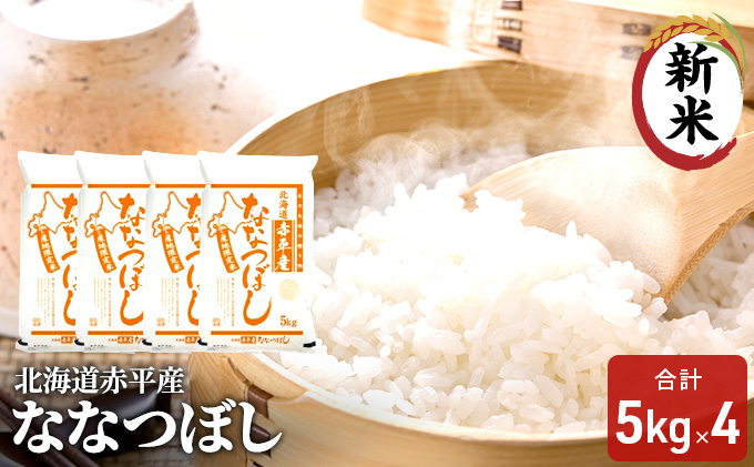 北海道赤平産 ななつぼし 20kg(5kg×4袋) 精米 米 北海道 お米 