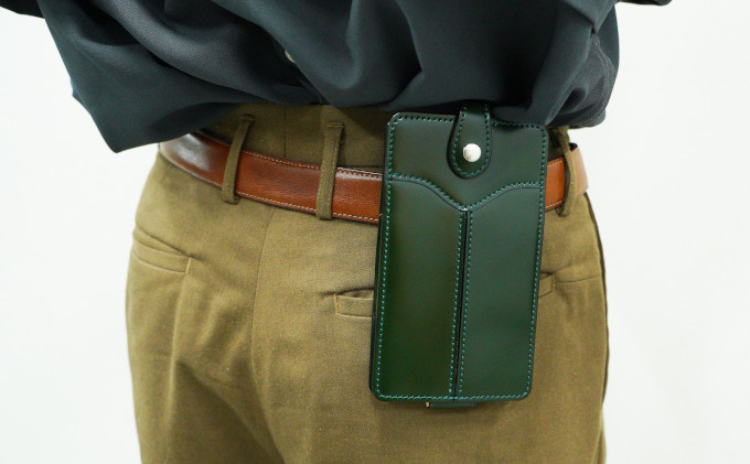 ☆美品☆ 大峡製 コードバン(馬革)／牛革 眼鏡ケース [グリーン] ☆美品☆ 大峡製 コードバン(馬革)／牛革 眼鏡ケース [グリーン]