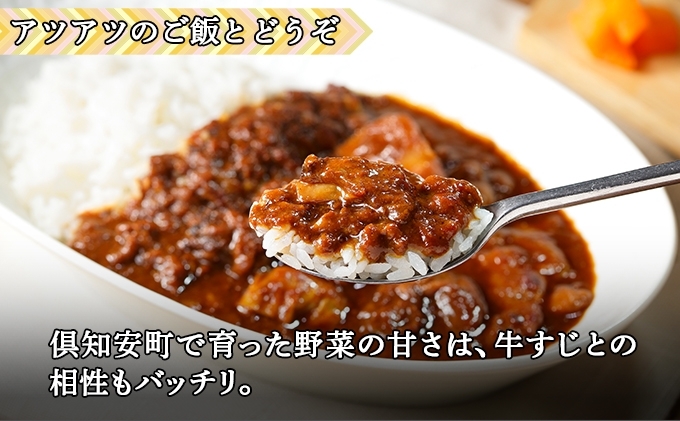 【CF】無地熨斗 倶知安 牛すじカレー 中辛 計3個 北海道 レトルト食品 牛すじ 野菜 じゃがいも お取り寄せ グルメ スパイス おかず お肉 牛肉 加工食品 レトルト カレー 倶知安町 のし 熨斗 惣菜 