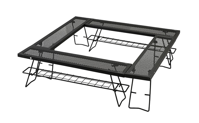 キャンプ テーブル アウトドア 焚き火テーブル TKB-TB98 アイリスオーヤマ レジャー バーベキュー ファミキャン 焚火 囲炉裏 キャンプ用品 アウトドア用品 簡単組み立て 組み換え自在 キャンプ用テーブル 