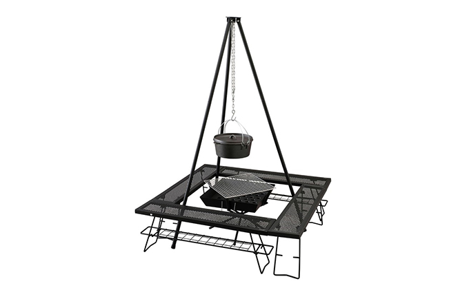 キャンプ テーブル アウトドア 焚き火テーブル TKB-TB98 アイリスオーヤマ レジャー バーベキュー ファミキャン 焚火 囲炉裏 キャンプ用品 アウトドア用品 簡単組み立て 組み換え自在 キャンプ用テーブル 