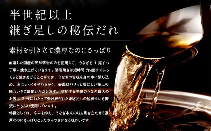 静岡県浜松市のふるさと納税 【浜名湖産】朝じめ うなぎ 溶岩焼き 白焼き 2尾（約140g×2尾） 土用の丑の日 丑の日 熟練 職人 国産 天然溶岩 手焼き 鰻専門店 焼きたて 美味しい 冷蔵便 極上 ふわとろ 食感