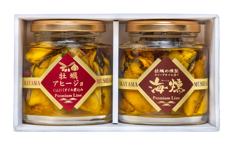 牡蠣 の 燻製 オリーブオイル漬 アヒージョ セット[プレミアムライン] 惣菜 瓶詰め 