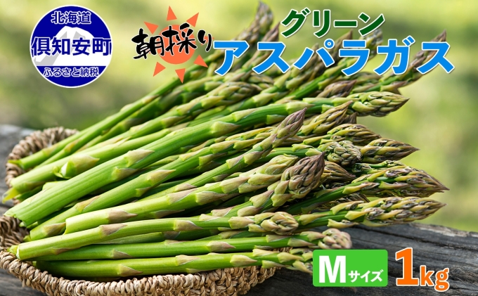 【北海道倶知安町】【2026年発送】 北海道 アスパラガス グリーン 1kg セット Mサイズ 春 限定 旬 朝採り 新鮮 野菜 アスパラ ギフト gift 産地直送 産直 お取り寄せ 詰め合わせ 送料無料  倶知安町