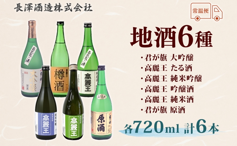 日高の地酒 720ml 6本セット 日本酒 飲み比べ 純米酒 純米吟醸 大吟醸