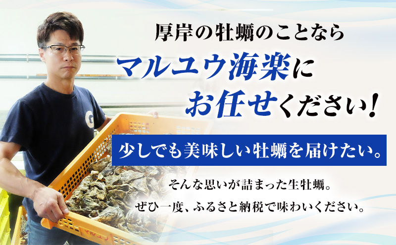 4月配送 訳あり ハーフ 規格外 牡蠣 北海道厚岸産 殻付カキ 約2kg（11～25個）カキナイフ付 生食 魚貝類 生牡蠣 かき 生カキ カキフライ マルえもん いびつな形 四季によって違う味わい コクがあり濃厚
