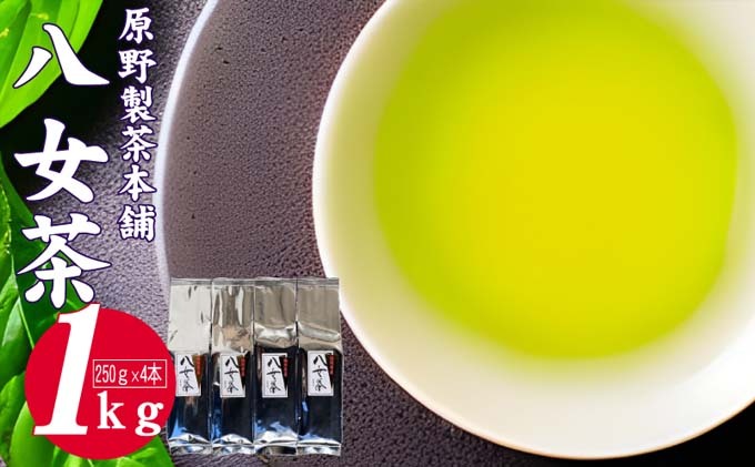 【福岡県朝倉市】緑茶 八女茶 1kg 250g×4袋  お茶 飲み物 飲料 普段使い 程よい渋味 苦味 さわやか 爽やかな香り 旨み 煎茶 お茶出し 日本茶 茶葉 お茶っ葉