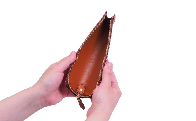 ペンケース キャメル いたがき ファッション小物 雑貨 日用品 文房具 天然皮革 本革 手作り ファスナー 