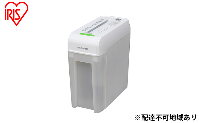シュレッダー 家庭用 6枚同時細断 個人情報 書類 細断 P6HC ホワイト アイリスオーヤマ 文房具 ハガキ はがき DM カット カード ディスク ペーパーシュレッダー シュレッター 