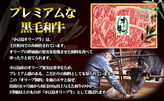 香川県土庄町のふるさと納税 【 小豆島 】小豆島オリーブ牛 サーロインステーキ(180g×2枚) 牛肉 お肉