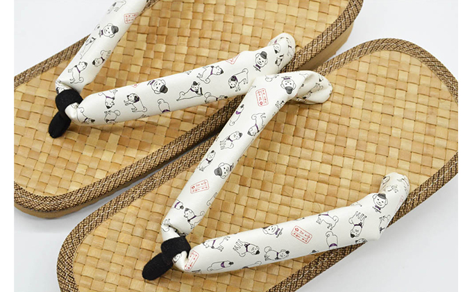 信貴×雪丸 ゆきまる雪駄 屋内屋外兼用 BrW（前坪：黒） 履物 和 和テイスト お祭り お祭り衣装 小物 屋内外兼用 室内で履ける 太めの鼻緒 伝統的履物 手作業 日本の伝統 柄入り鼻緒 