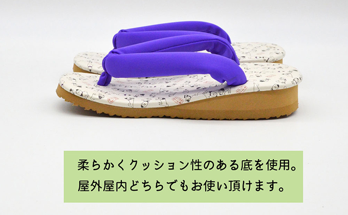 信貴×雪丸 ゆきまる雪駄 屋内屋外兼用 38PU 履物 和 和テイスト お祭り お祭り衣装 小物 屋内外兼用 室内で履ける 太めの鼻緒 伝統的履物 手作業 日本の伝統 柄入り天板 