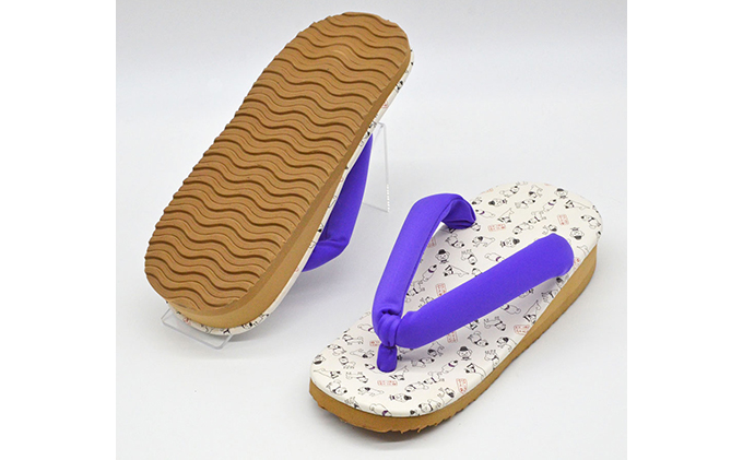 信貴×雪丸 ゆきまる雪駄 屋内屋外兼用 38PU 履物 和 和テイスト お祭り お祭り衣装 小物 屋内外兼用 室内で履ける 太めの鼻緒 伝統的履物 手作業 日本の伝統 柄入り天板 