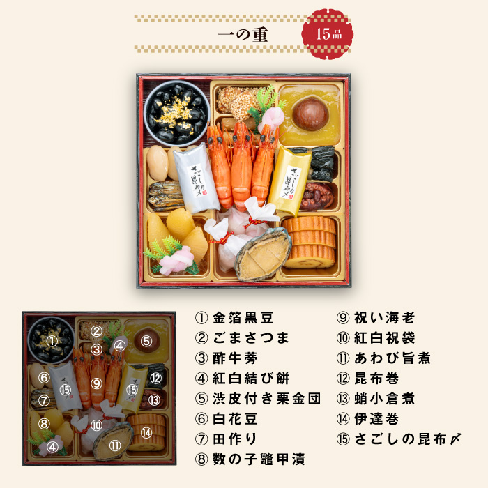 愛知県小牧市のふるさと納税 千賀屋謹製 2026年 迎春おせち料理「祝華千」和風三段重 3人前 全41品　冷蔵 おせち料理 年内配送 お節 冷蔵おせち 人気[035S03]　［料亭おせち 冷蔵おせち チルドおせち 年内配送おせち 三段重おせち 数量限定おせち 新春おせち 千賀屋謹製おせち おせち料理 高級おせち 老舗おせち］