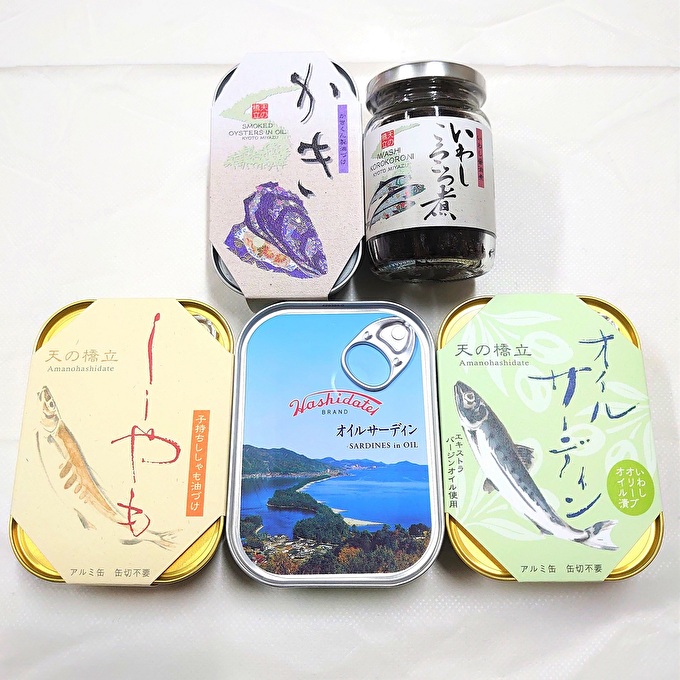 竹中罐詰 オリジナルセット 5点詰め合わせ オイルサーディン 加工食品 魚貝類 オリジナルセット 詰め合わせ 缶詰 佃煮 いわし 子持ちししゃも 
