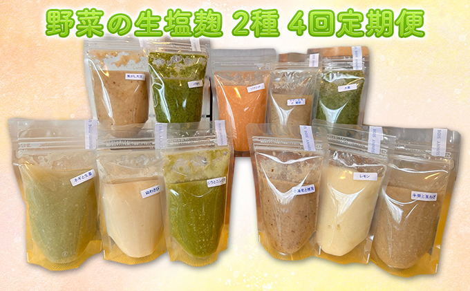 【塩麹2種×4ヶ月連続お届け 定期便】サニーサイドアップカフェ 野菜の生塩麹（ソフリット＋季節セレクト） 調味料 発酵調味料 発酵食品 万能調味料 ビタミンB 抗酸化作用 整腸作用 