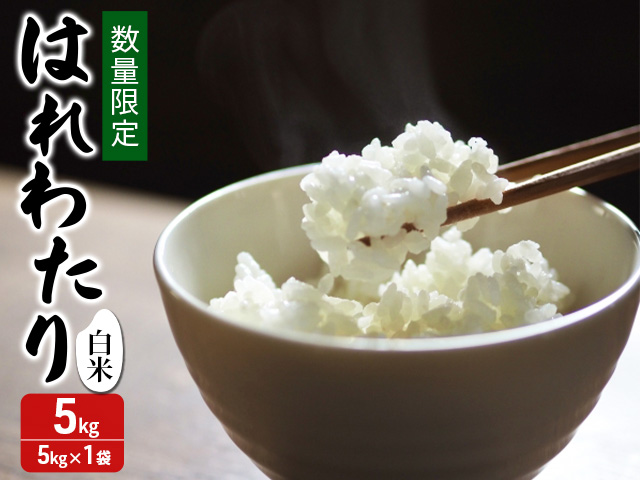 【青森県鰺ヶ沢町】新米 数量限定 令和7年産 はれわたり 白米 5kg 1袋 米 精米 こめ お米 おこめ コメ ご飯 ごはん 特A 特A米 令和7年 限定 H.GREENWORK 青森 青森県 鯵ヶ沢町