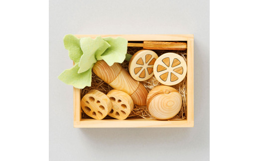 YKS040　山のくじら舎 ちいさなままごとセット 木製 玩具 知育玩具 男の子 女の子 セット おままごと ギフト 包装 ラッピング プレゼント 贈り物 贈答 出産祝い 誕生日祝い のし 熨斗対応 高知県産