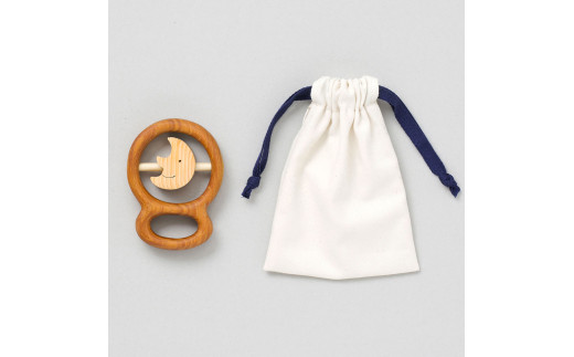 YKS012　山のくじら舎 カタカタ おつきさま 木のおもちゃ 玩具 木製玩具 赤ちゃん ベビー 幼児 月 ギフト 包装 ラッピング プレゼント 贈り物 贈答 出産祝い 誕生日祝い のし 熨斗対応 高知県