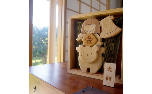 YKS002　山のくじら舎 わんぱく五月人形 金太郎 木製 おしゃれ かわいい コンパクト 男の子 ギフト 包装 ラッピング プレゼント 贈り物 贈答 出産祝い 誕生日祝い のし 熨斗対応 高知県産