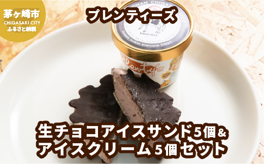 湘南茅ヶ崎の人気店 プレンティーズの生チョコアイスサンド＆アイスクリーム お菓子 スイーツ ひんやり デザート 夏 おしゃれ かわいい 夏ギフト 贈り物 