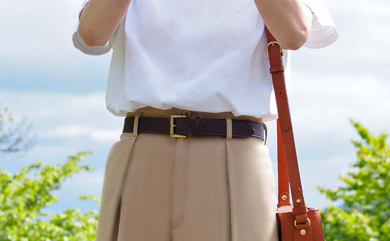 ベルト 30mm ダークブラウン いたがき ファッション小物 フリーサイズ 