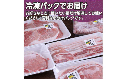 NIN011　なはりゆず豚セット1.5kg＋ゆず豚ソーセージ6P - バラ ロース モモ ひき肉 ソーセージ フランクフルト 豚肉 国産 詰め合わせ 冷凍 料理 おうちごはん 個包装 32000円 高知県産