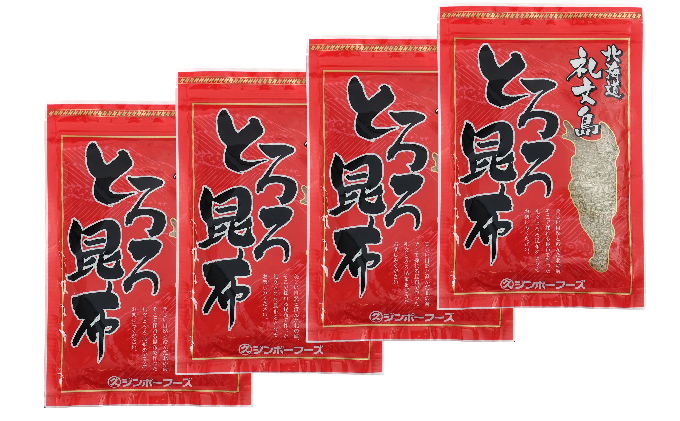 【礼文島リボンプロジェクト】ジンポーフーズ　礼文とろろ昆布50g×4 