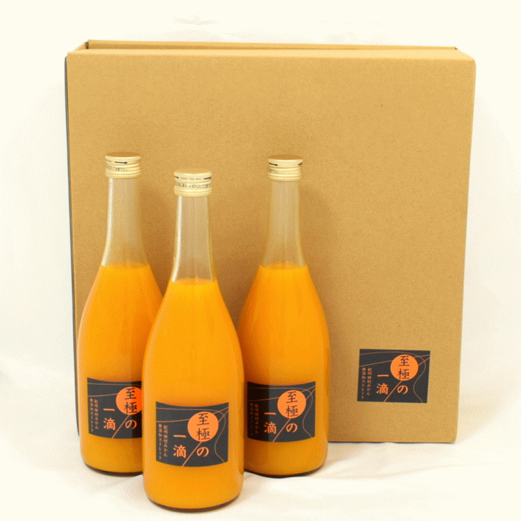 【無添加】田村みかんの新鮮100％ジュース「至極の一滴」720ml×3本入り