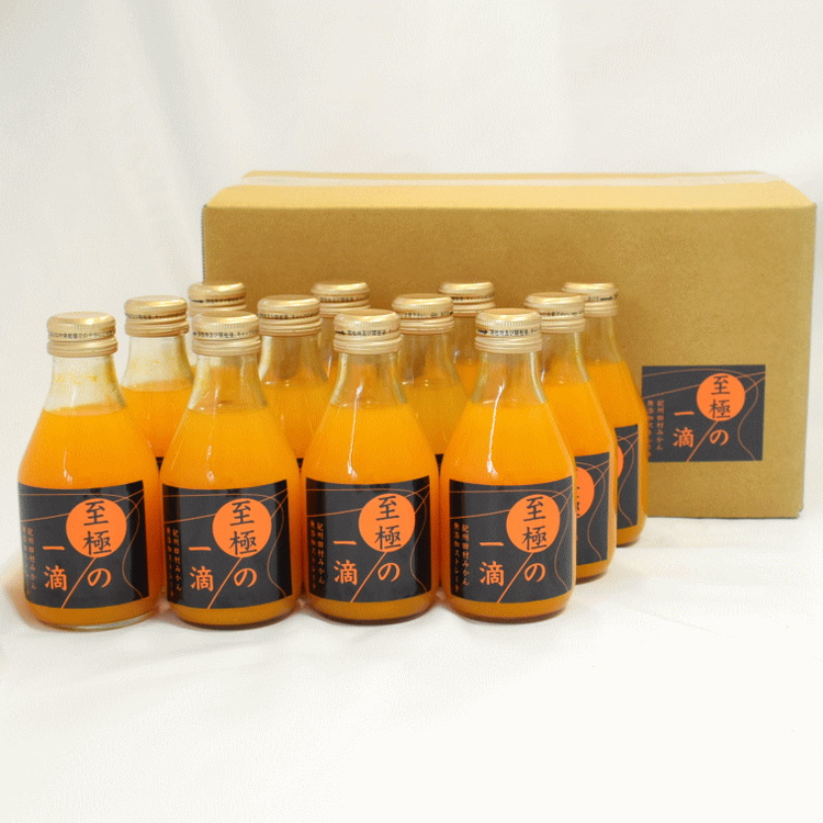 【無添加】田村みかんの新鮮100％ジュース「至極の一滴」180ml×12本入り