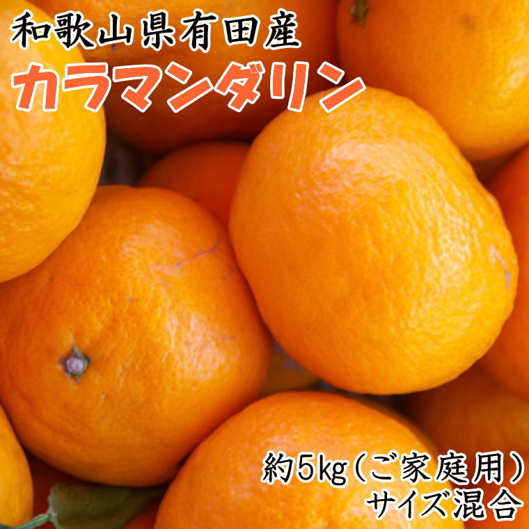 【春みかん】和歌山有田産カラマンダリン約5kg(サイズ混合　ご家庭用)